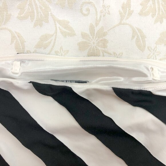Strapless black and white diagonal striped layered mini dress with halter option - Picture 5 of 5